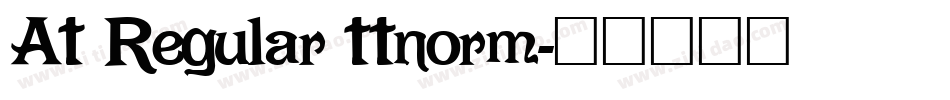At Regular ttnorm字体转换